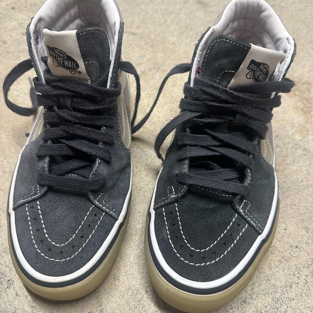 Vans Black & White High-Top Skate Sneakers